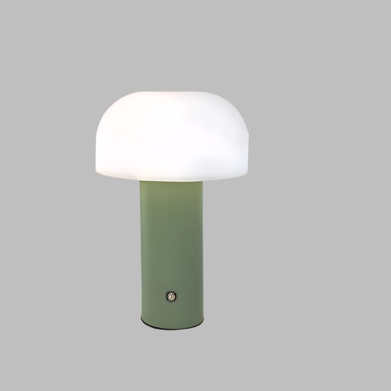 Elegant Dimmable Mushroom Table Lamp with Touch Control and Wireless Design