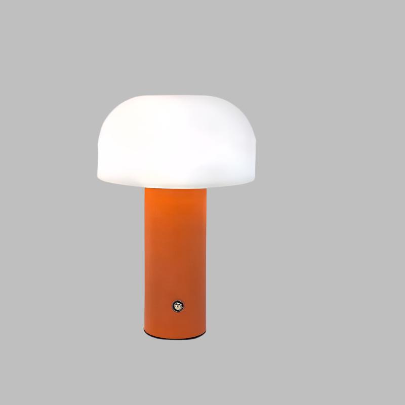 Elegant Dimmable Mushroom Table Lamp with Touch Control and Wireless Design
