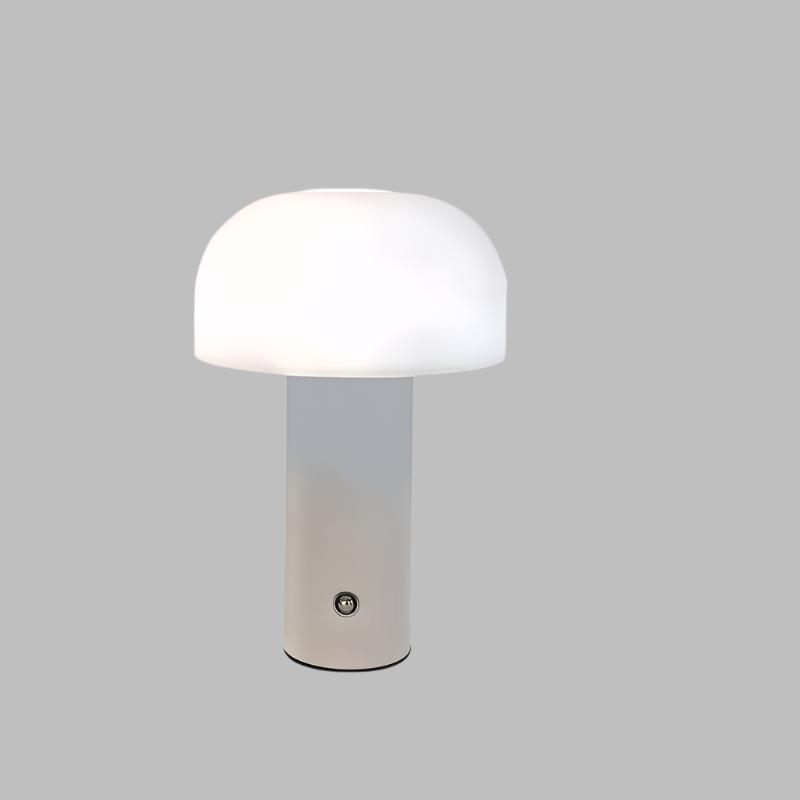 Elegant Dimmable Mushroom Table Lamp with Touch Control and Wireless Design