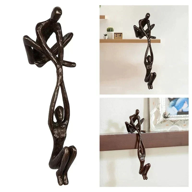 Elegant Resin Sculpture Figurine Representing Love, Balance and Harmony