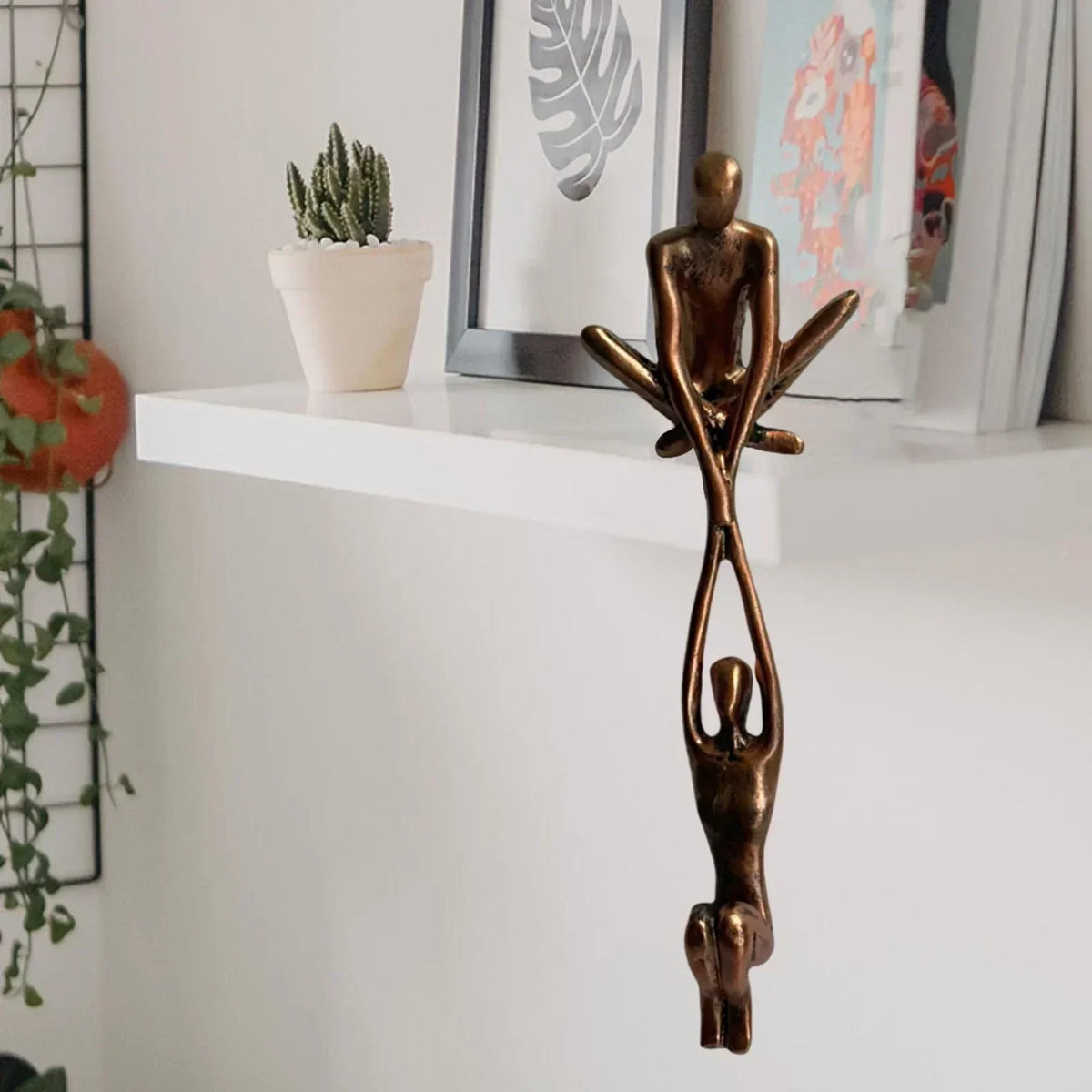 Elegant Resin Sculpture Figurine Representing Love, Balance and Harmony