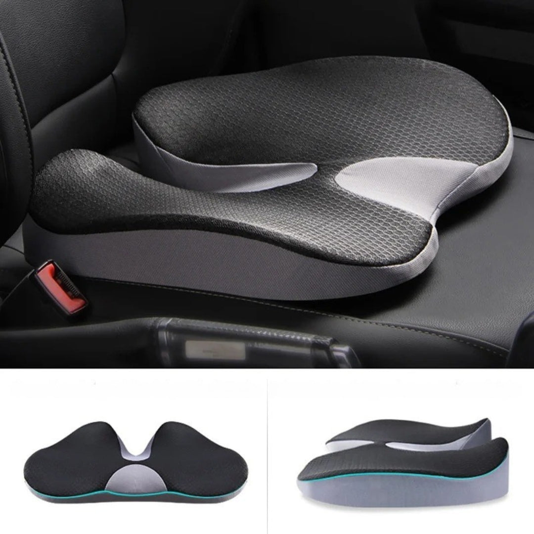 Ergonomic Memory Foam Seat Cushion with Non-Slip Base