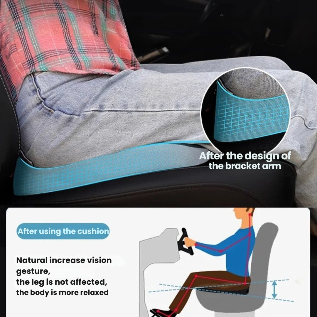 Ergonomic Memory Foam Seat Cushion with Non-Slip Base