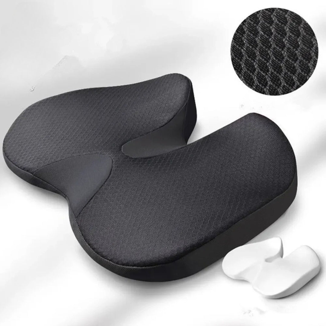 Ergonomic Memory Foam Seat Cushion with Non-Slip Base
