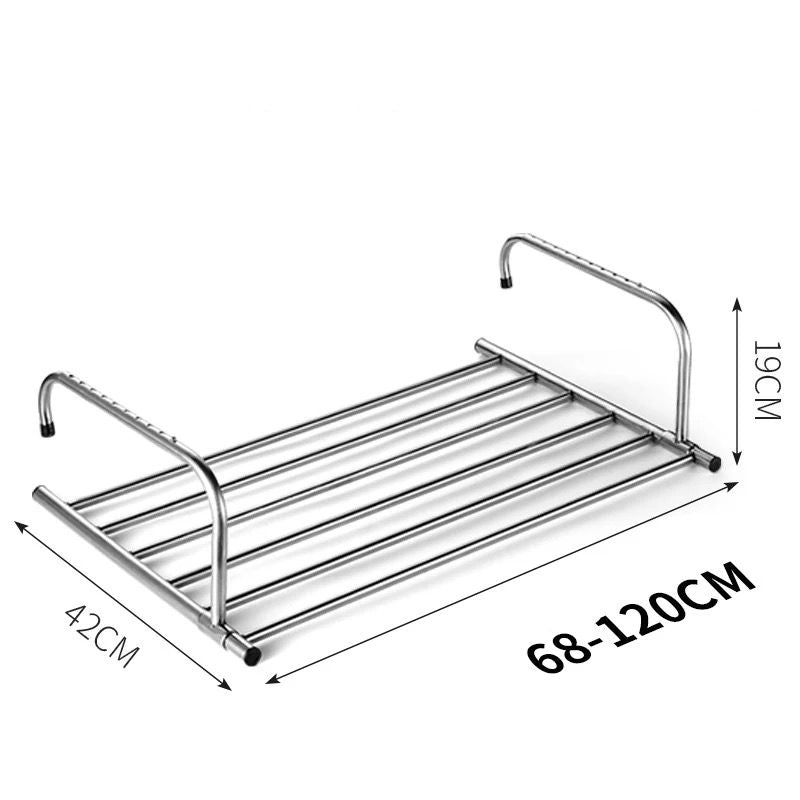 Expandable Folding Stainless Steel Balcony Clothes Dryer