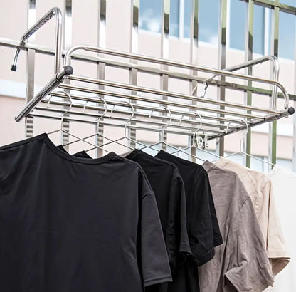 Expandable Folding Stainless Steel Balcony Clothes Dryer