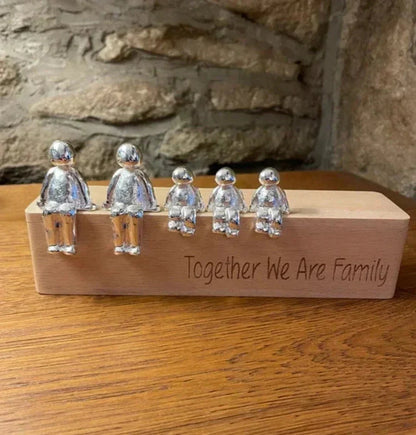 Family Sculpture – Handcrafted Decorative Figurine Representing Family Connection