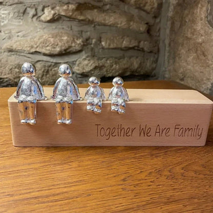 Family Sculpture – Handcrafted Decorative Figurine Representing Family Connection