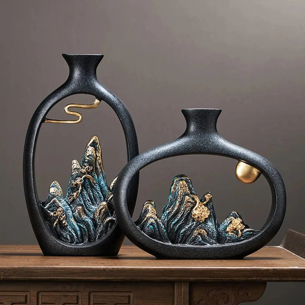 Feng Shui Inspired Decorative Vase for Interior Décor