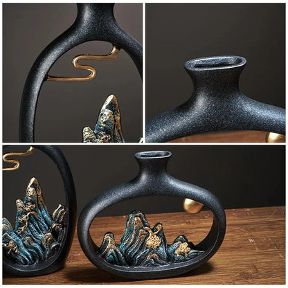 Feng Shui Inspired Decorative Vase for Interior Décor