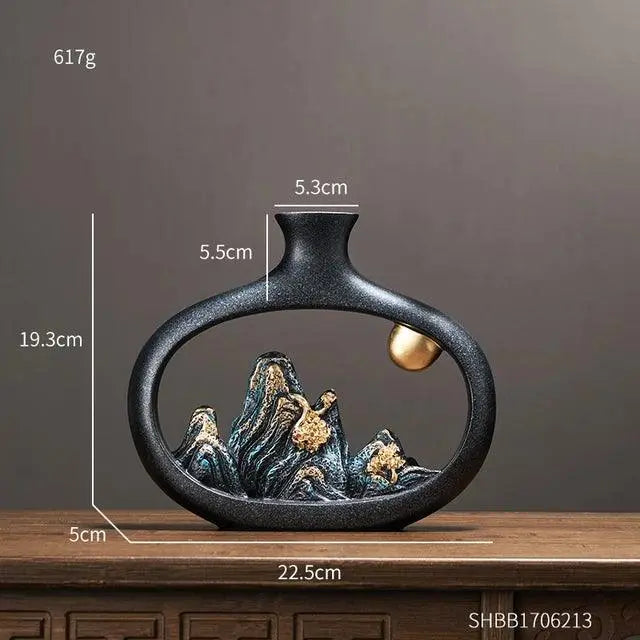 Feng Shui Inspired Decorative Vase for Interior Décor