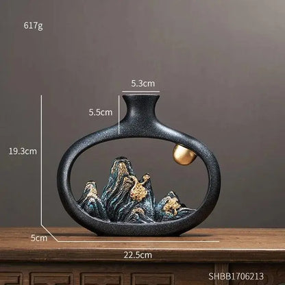 Feng Shui Inspired Decorative Vase for Interior Décor
