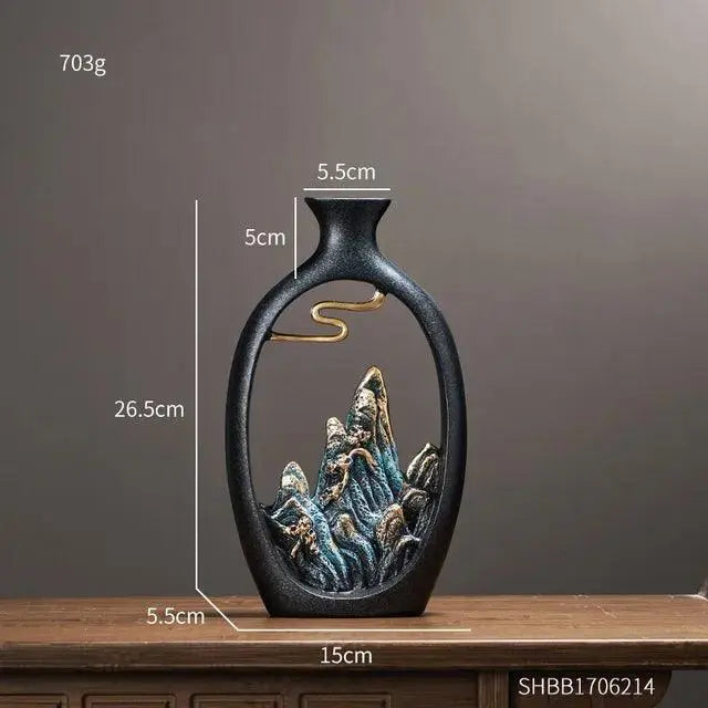 Feng Shui Inspired Decorative Vase for Interior Décor