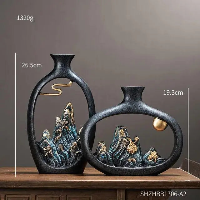 Feng Shui Inspired Decorative Vase for Interior Décor