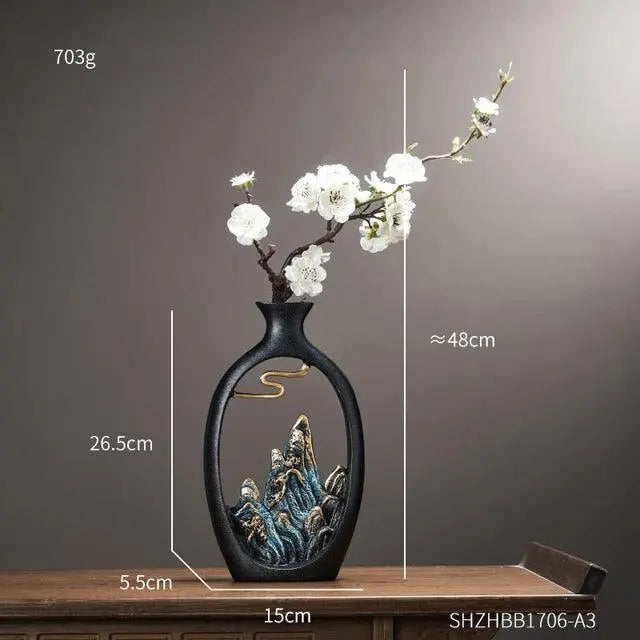 Feng Shui Inspired Decorative Vase for Interior Décor
