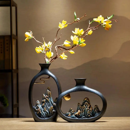 Feng Shui Inspired Decorative Vase for Interior Décor