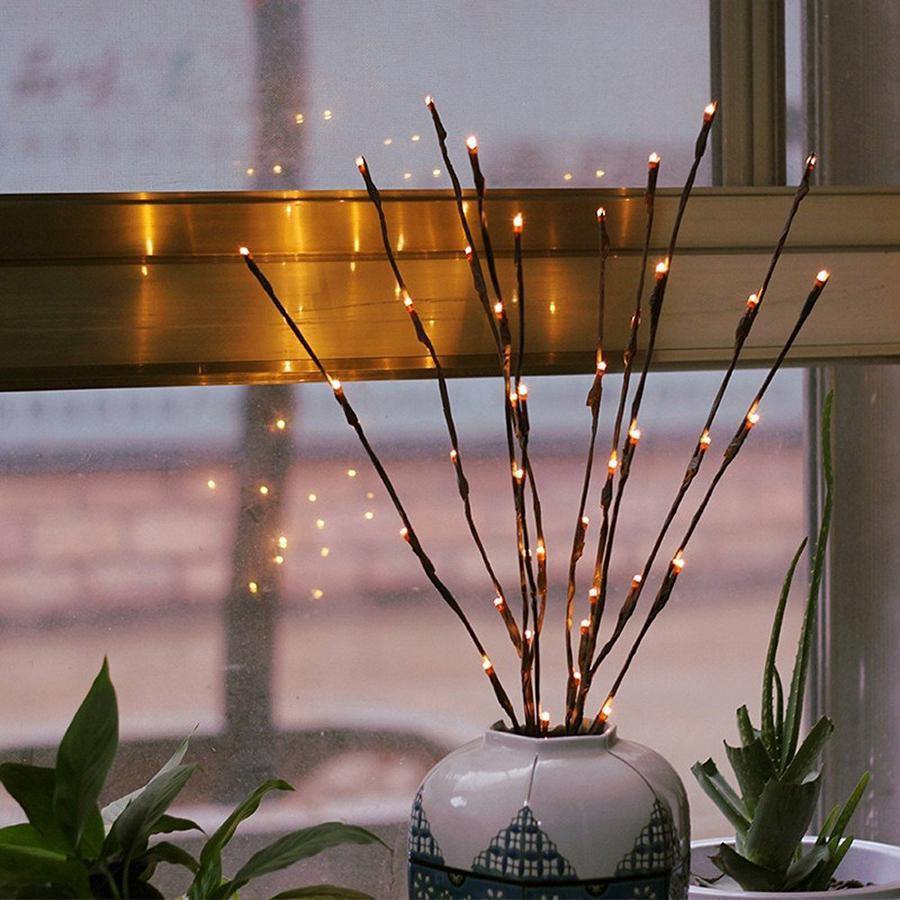 Flexible LED Branch Bouquet with Warm White Lights