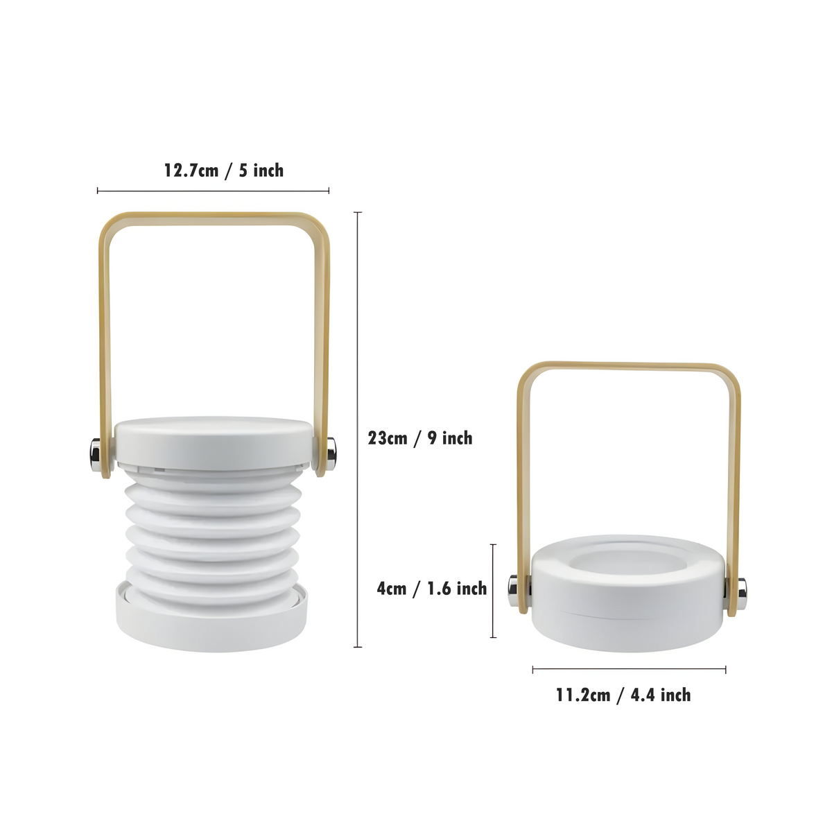 Foldable LED Lantern with Touch Dimming and Scandinavian-Inspired Design
