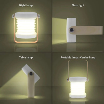 Foldable LED Lantern with Touch Dimming and Scandinavian-Inspired Design