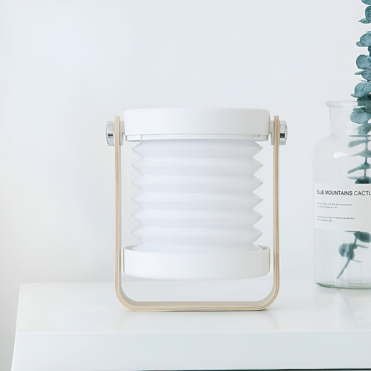 Foldable LED Lantern with Touch Dimming and Scandinavian-Inspired Design