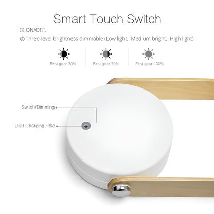 Foldable LED Lantern with Touch Dimming and Scandinavian-Inspired Design