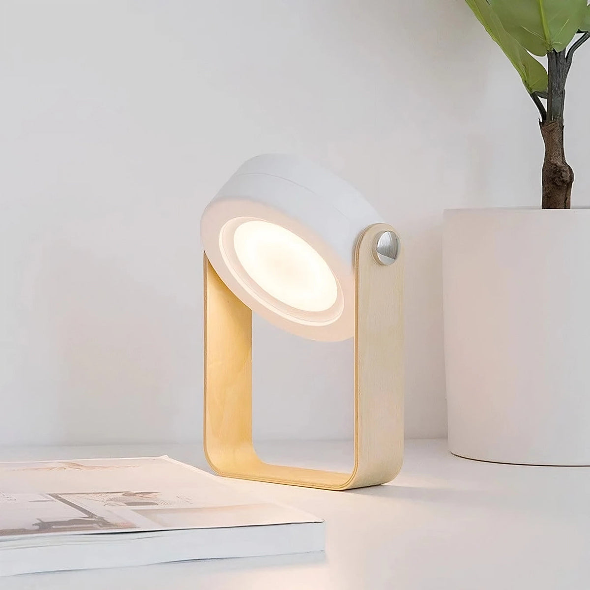 Foldable LED Lantern with Touch Dimming and Scandinavian-Inspired Design