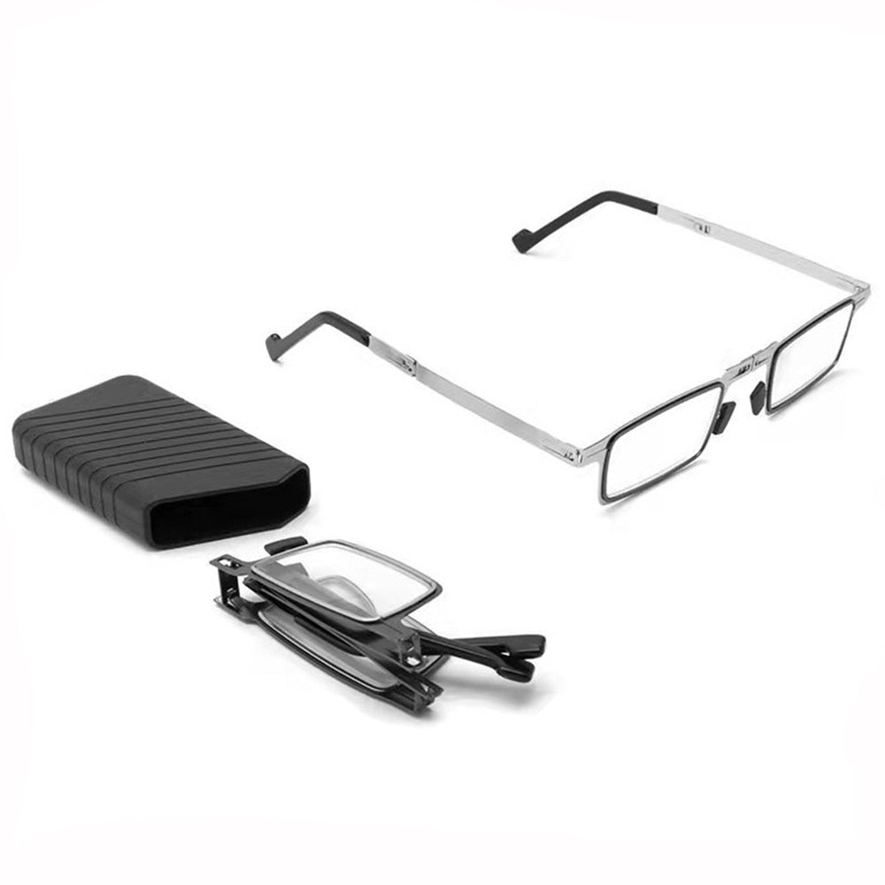 Foldable Reading Glasses | Flexible Lightweight Metal Frame with Blue Light Protection