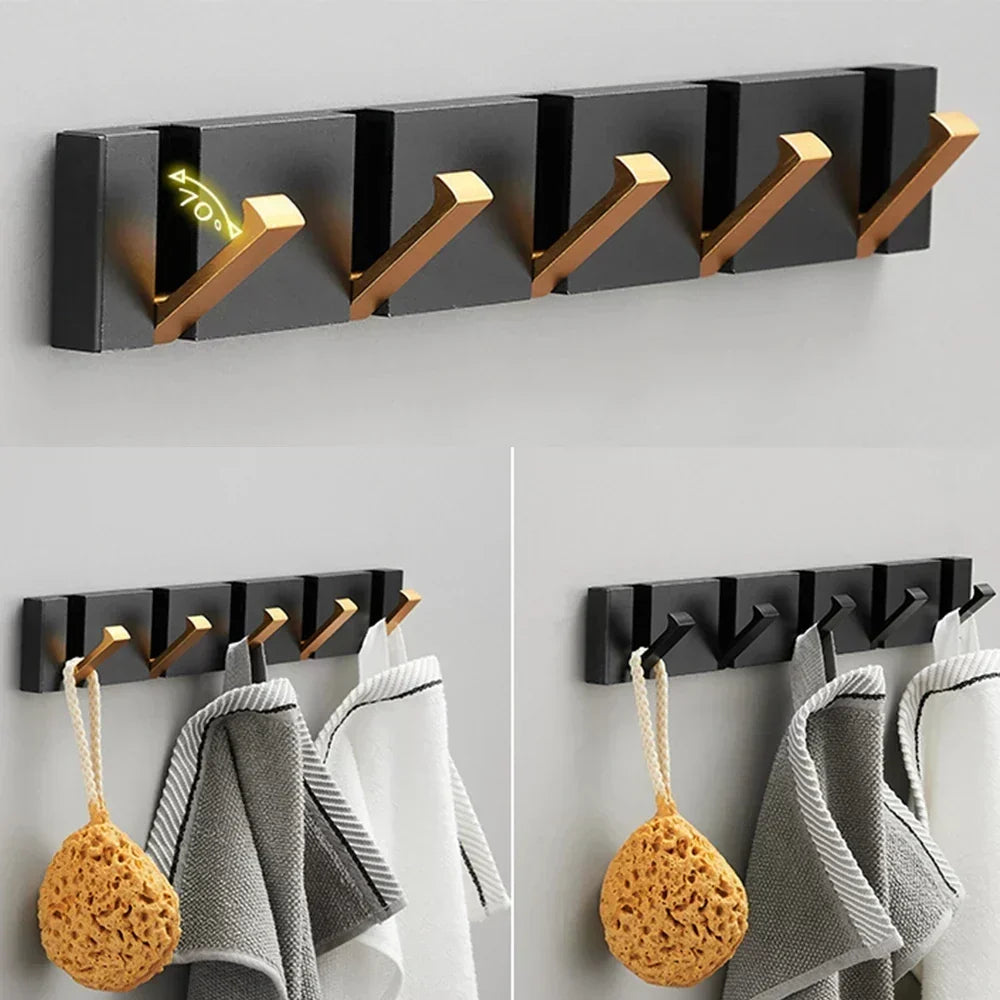 Foldable Stainless Steel Wall Hook with Minimalist Design