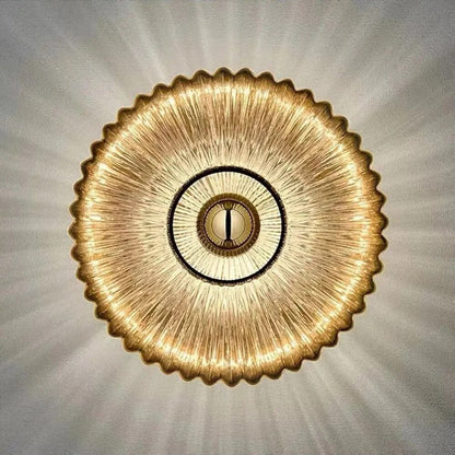Glass Wall Lamp with Wavy Light Effect and Modern Design