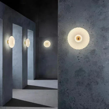 Glass Wall Lamp with Wavy Light Effect and Modern Design
