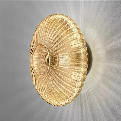 Glass Wall Lamp with Wavy Light Effect and Modern Design