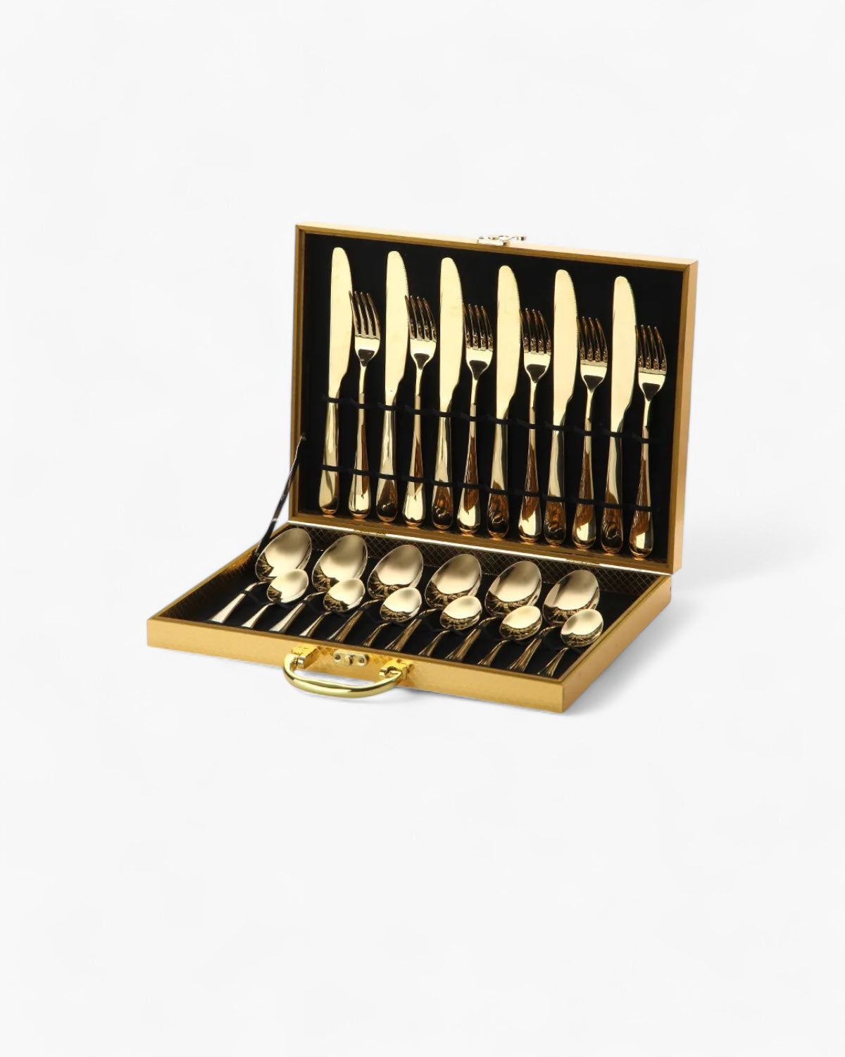 Gold Stainless Steel Cutlery Set with Refined Finish