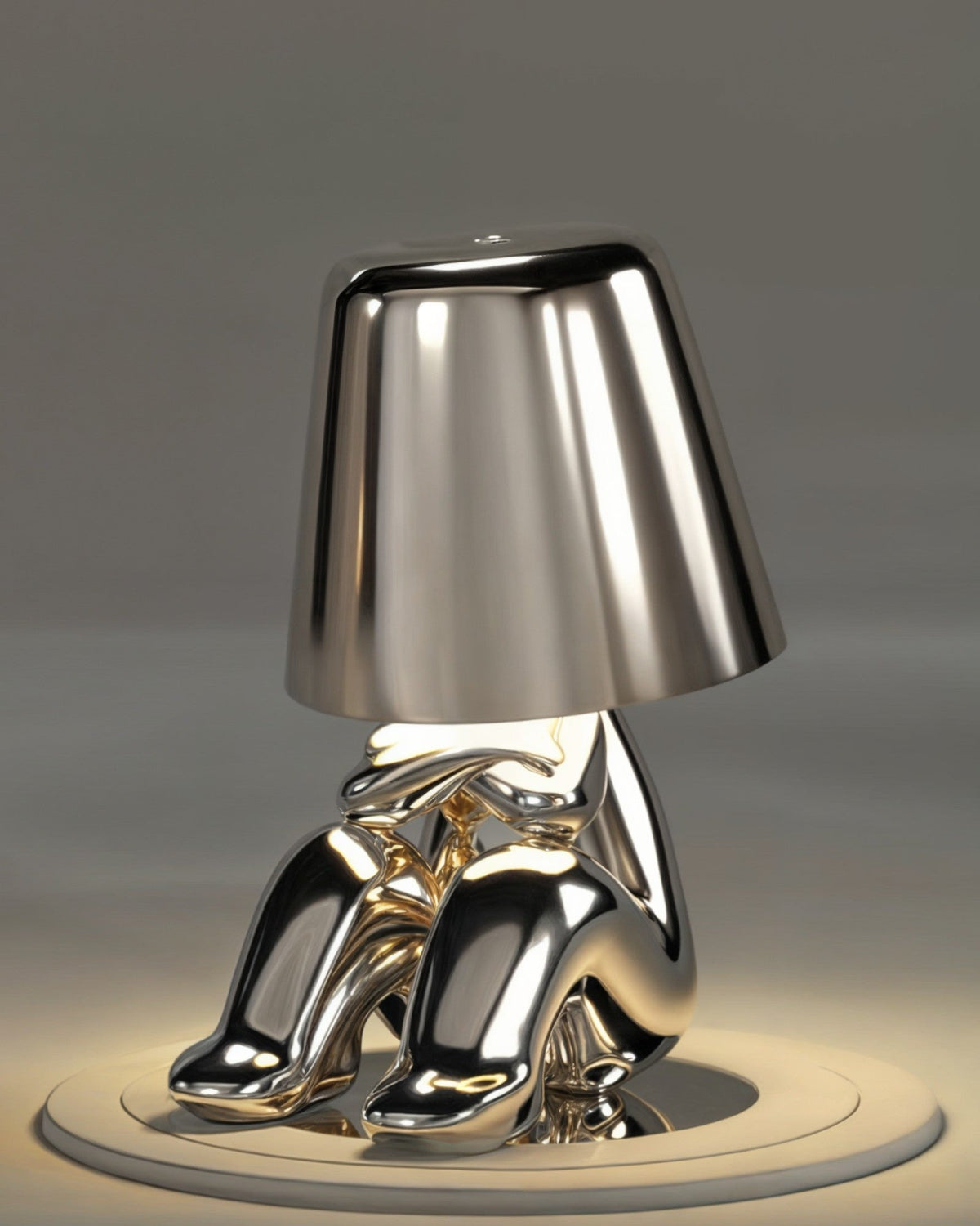 Gold USB Rechargeable Touch Table Lamp with Dimmable Light