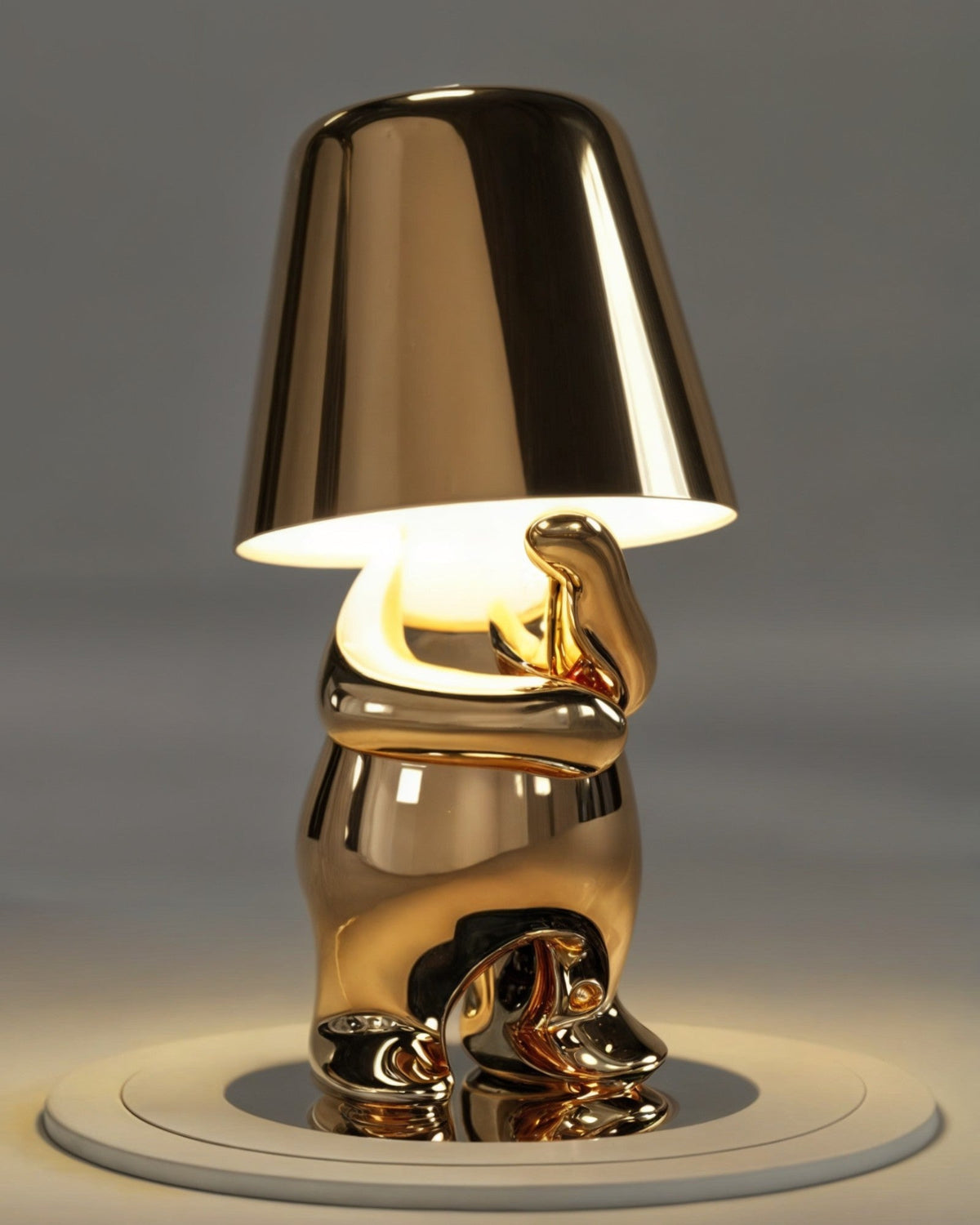 Gold USB Rechargeable Touch Table Lamp with Dimmable Light