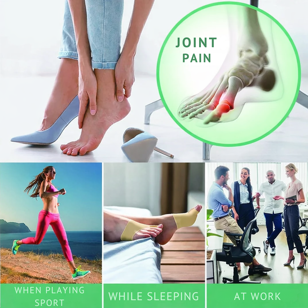 Hallux Valgus Toe Corrector with Soft Gel Cushion and Flexible Fit