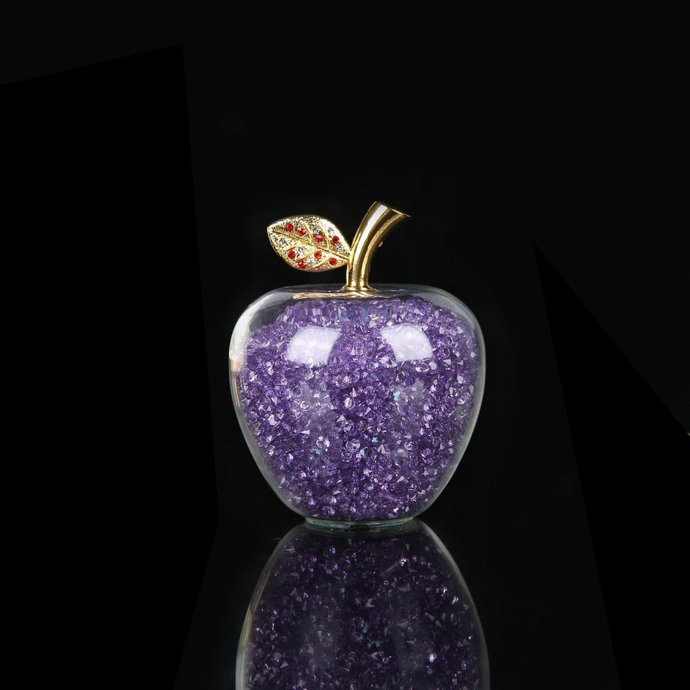 Handcrafted Crystal Apple Figurine with Timeless Decorative Design