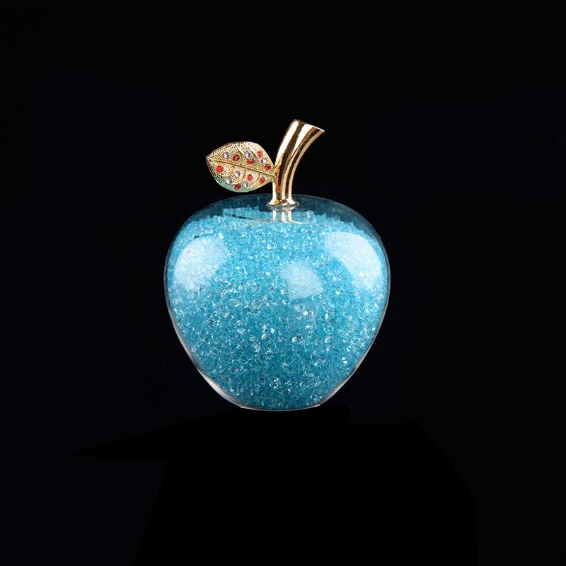 Handcrafted Crystal Apple Figurine with Timeless Decorative Design