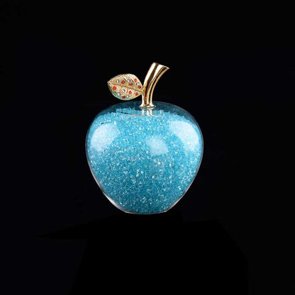Handcrafted Crystal Apple Figurine with Timeless Decorative Design