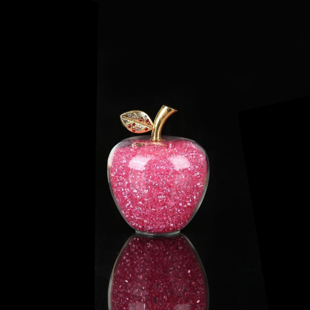 Handcrafted Crystal Apple Figurine with Timeless Decorative Design