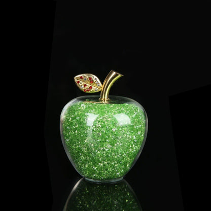 Handcrafted Crystal Apple Figurine with Timeless Decorative Design