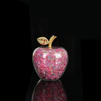 Handcrafted Crystal Apple Figurine with Timeless Decorative Design