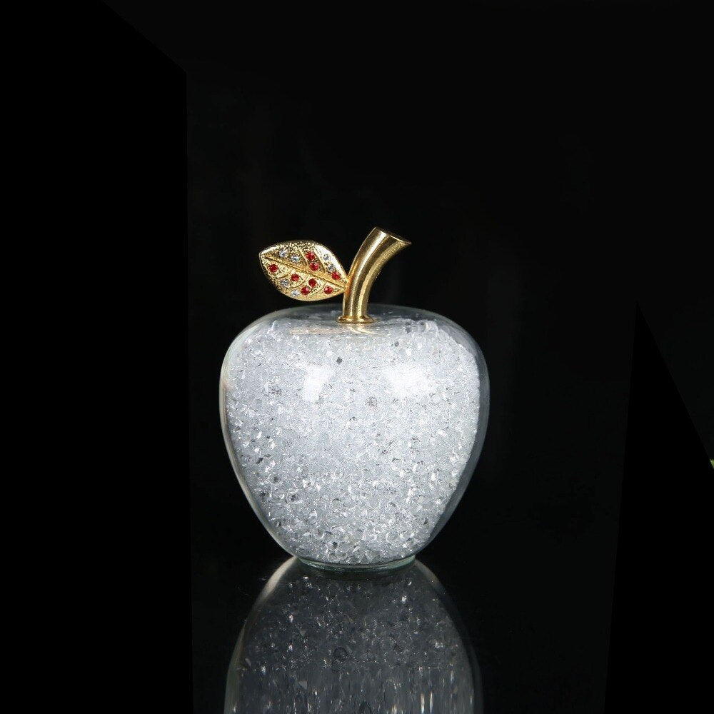 Handcrafted Crystal Apple Figurine with Timeless Decorative Design