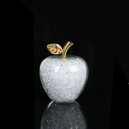 Handcrafted Crystal Apple Figurine with Timeless Decorative Design