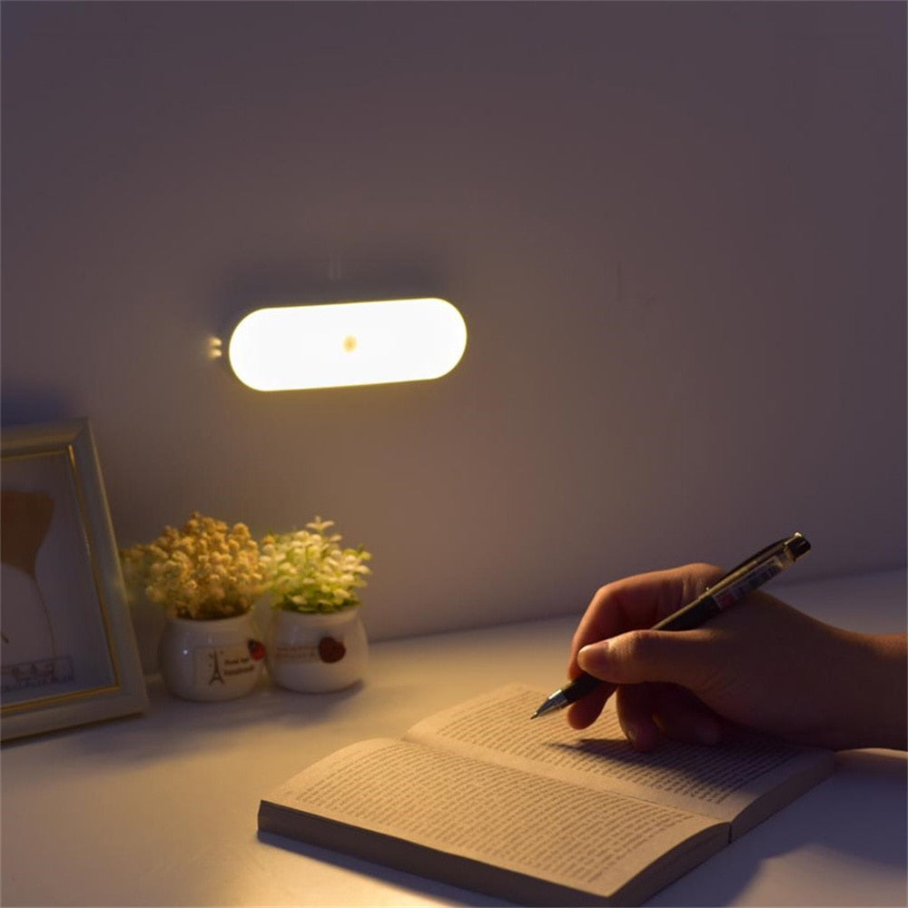 LED Motion Sensor Wall Lamp with USB Rechargeable Wireless Design