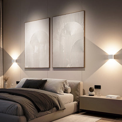 LED Wall Light with Adjustable Light Flaps for Indoor and Outdoor Use