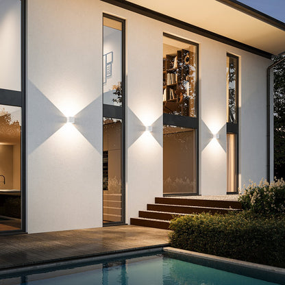 LED Wall Light with Adjustable Light Flaps for Indoor and Outdoor Use