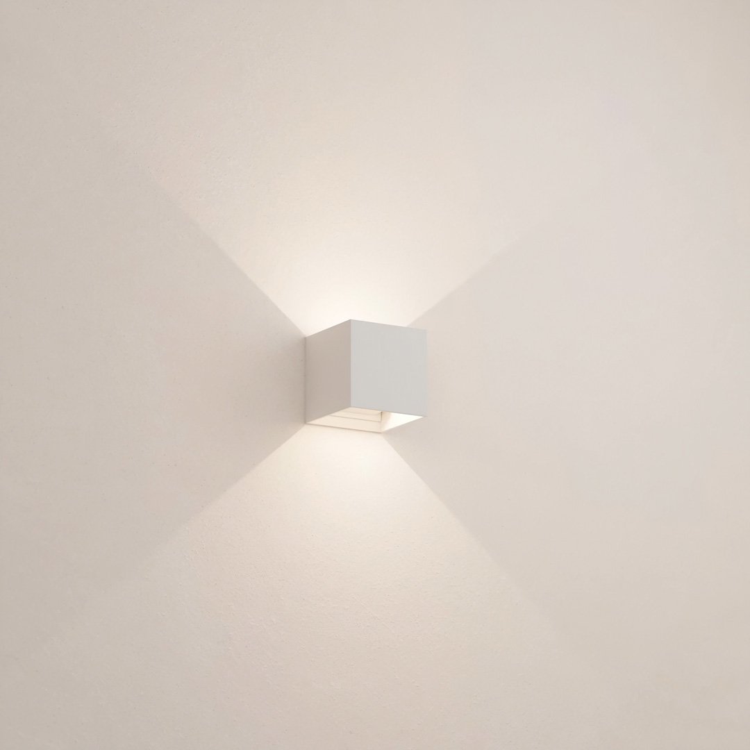 LED Wall Light with Adjustable Light Flaps for Indoor and Outdoor Use