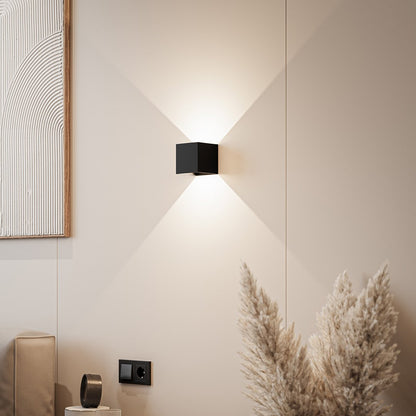 LED Wall Light with Adjustable Light Flaps for Indoor and Outdoor Use
