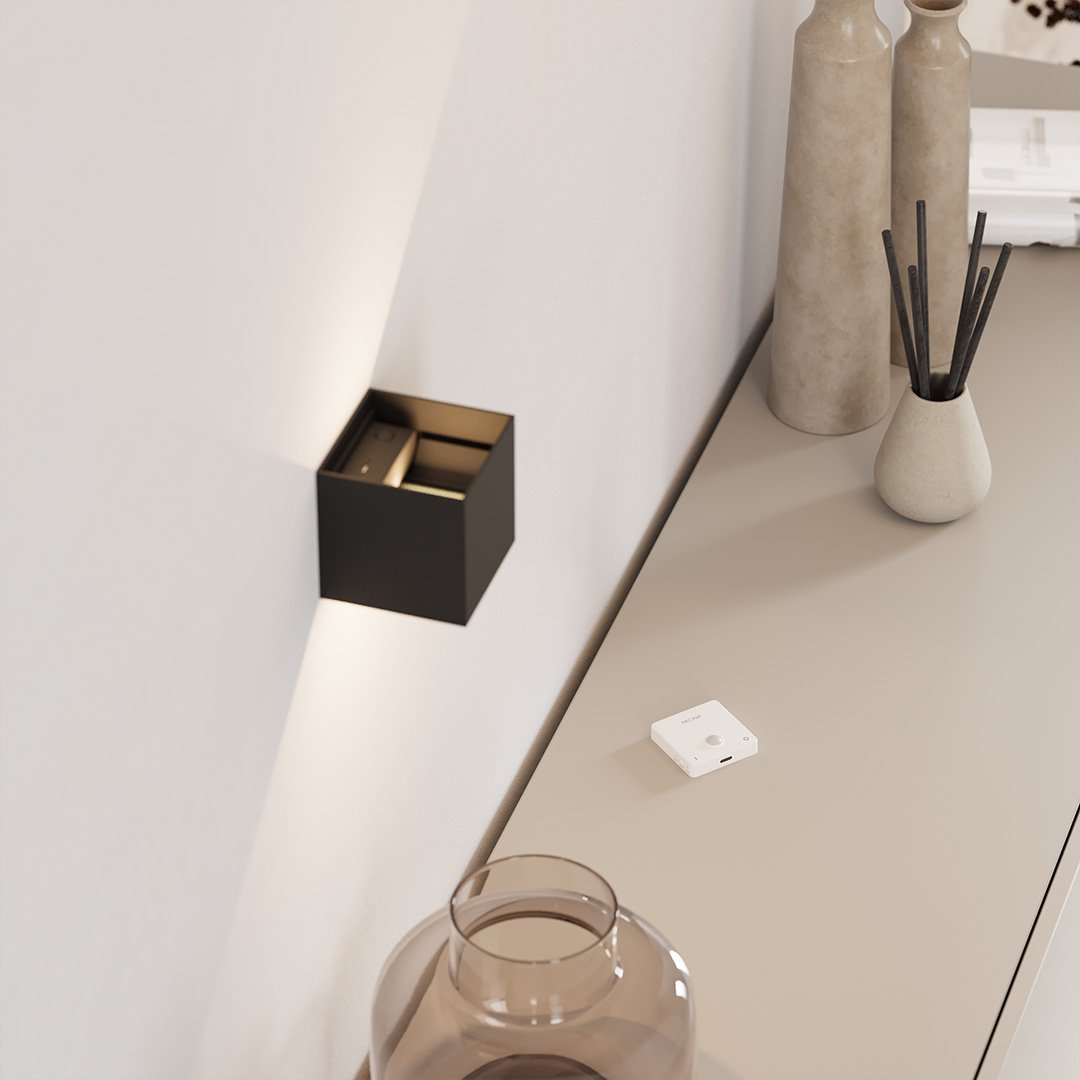 LED Wall Light with Adjustable Light Flaps for Indoor and Outdoor Use