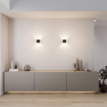 LED Wall Light with Adjustable Light Flaps for Indoor and Outdoor Use